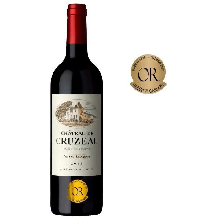 Château de Cruzeau 2018 Pessac-Léognan - Vin rouge de Bordeaux