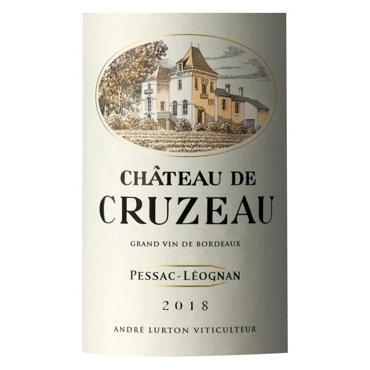 Château de Cruzeau 2018 Pessac-Léognan - Vin rouge de Bordeaux