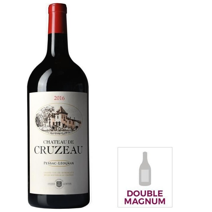 Double Magnum Château de Cruzeau 2016 Pessac Léognan - Vin rouge de