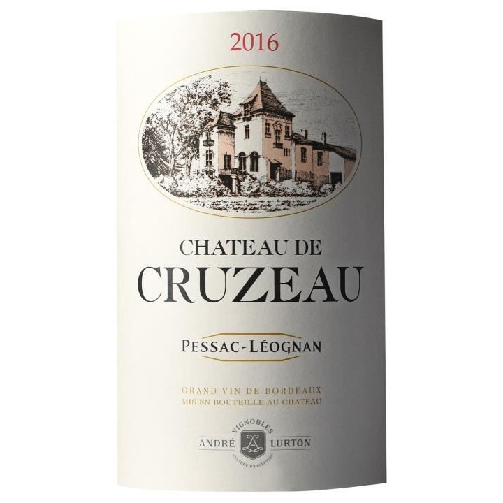 Double Magnum Château de Cruzeau 2016 Pessac Léognan - Vin rouge de