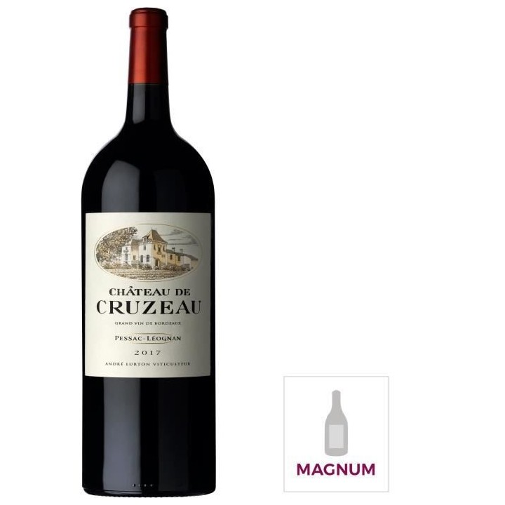 Magnum Château de Cruzeau 2018 Pessac Léognan - Vin Rouge de Bordeau
