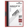 Dossier de Portefeuilles Durable Duraclip 30 Rouge Transparent A4 25 Pièces