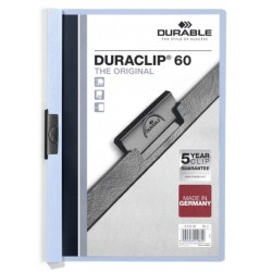 Dossier de Portefeuilles Durable Duraclip 60 Bleu Transparent A4 25 Pièces