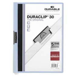 Dossier de Portefeuilles Durable Duraclip 30 Bleu Transparent A4 25 Pièces