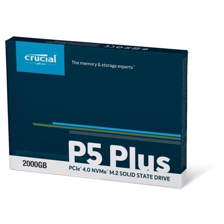 CRUCIAL - SSD Interne - P5 Plus - 2To - M.2 Nvme (CT2000P5PSSD8)