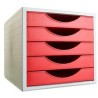 Classeur modulaire Archivo 2000 ArchivoTec Serie 4000 5 tiroirs Din A4 Rouge (34 x 27 x 26 cm)