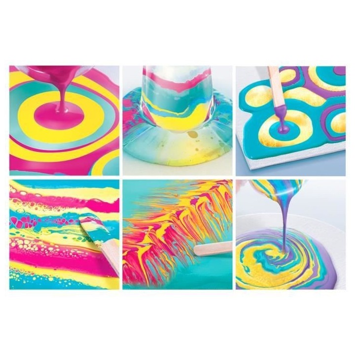 ART LAB Pouring Paint - Kit de Peinture theme Cosmic - Coffret pour en
