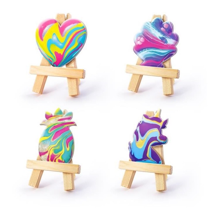 ART LAB Pouring Paint - Kit Chevalet de Peinture - Coffret pour enfant