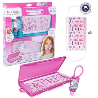 BE WELL Kit de Protection Licorne - Prévention complet : Masques jeta