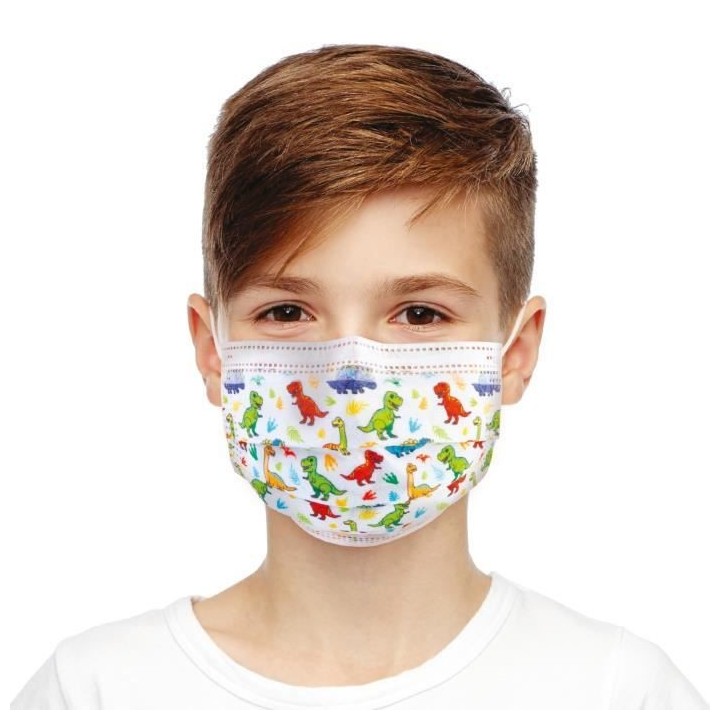 BE WELL Kit de Protection Dinosaure - Prévention complet : Masques je