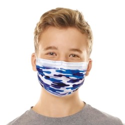 BE WELL Kit de Protection Surf - Prévention complet : Masques jetables pour enfants 10+ ans, étui et porte-gel