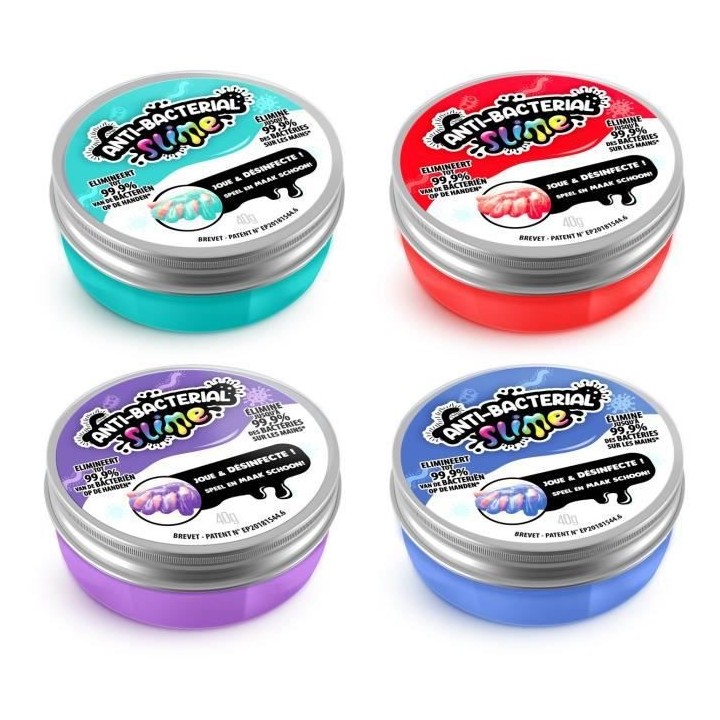 ANTIBACTERIAL SLIME Slime Antibacterienne Tube 4 Pots