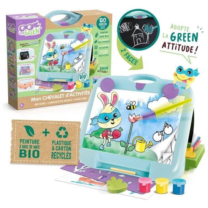 SUPER GREEN Pupitre créatif 2-en-1 bio