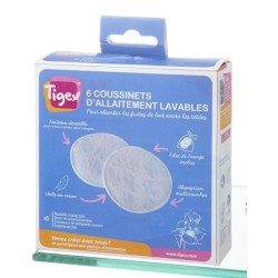 TIGEX 6 Coussinets lavables avec filet de lavage