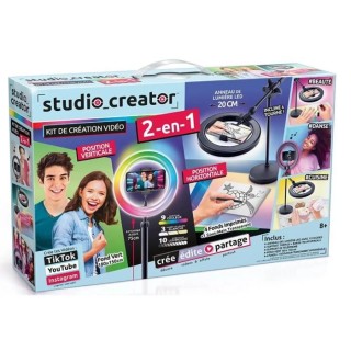 Canal Toys - Studio Vidéo 2-en-1 avec anneau lumineux LED multicolore