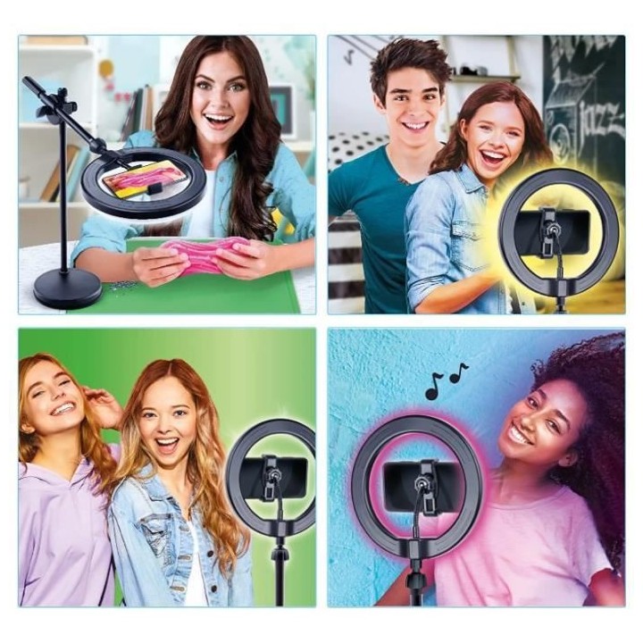 Canal Toys - Studio Vidéo 2-en-1 avec anneau lumineux LED multicolore