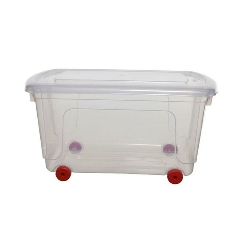 Boîte de rangement avec roues Archivo 2000 38 x 61 x 32 cm Transparent