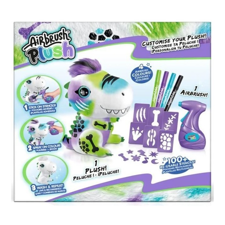 Canal Toys - Peluche Airbrush Dinosaure a Personnaliser - Peluche Spra