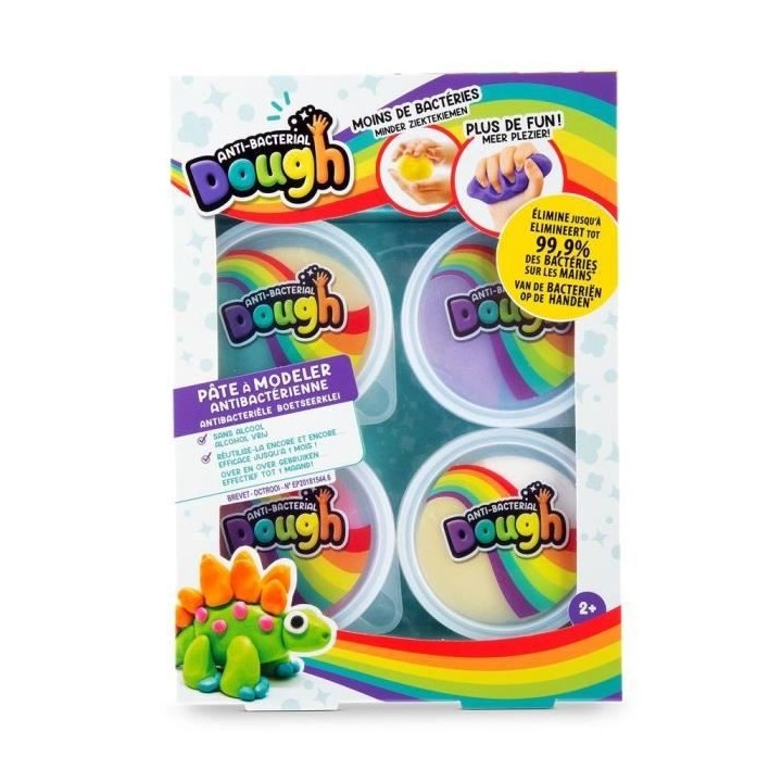 CANAL TOYS - Antibactérienne - 4 Pots de Pâte a modeler