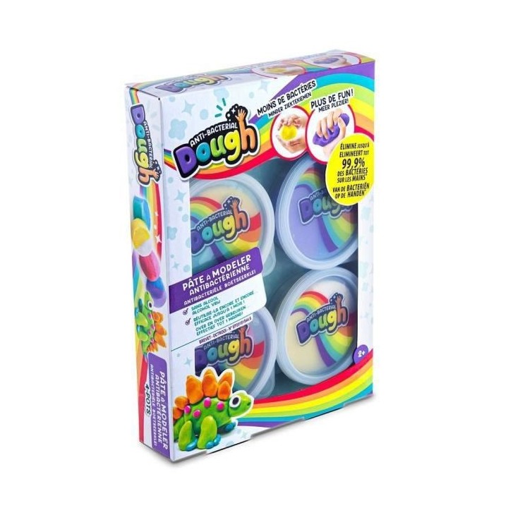 CANAL TOYS - Antibactérienne - 4 Pots de Pâte a modeler