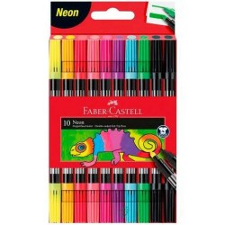 Ensemble de Marqueurs Faber-Castell Neon Coffret 10 Unités