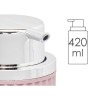 Distributeur de Savon Rose Plastique 32 Unités (420 ml)