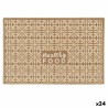 Tapis Healthy Food 40 x 1 x 60 cm Beige Polyamide Latex (24 Unités)