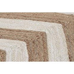 Tapis DKD Home Decor Scandi Naturel Polyester Coton Blanc Marron Clair Jute 200 x 290 x 1 cm