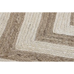 Tapis DKD Home Decor Scandi Blanc Marron Clair Jute (120 x 180 x 1 cm)