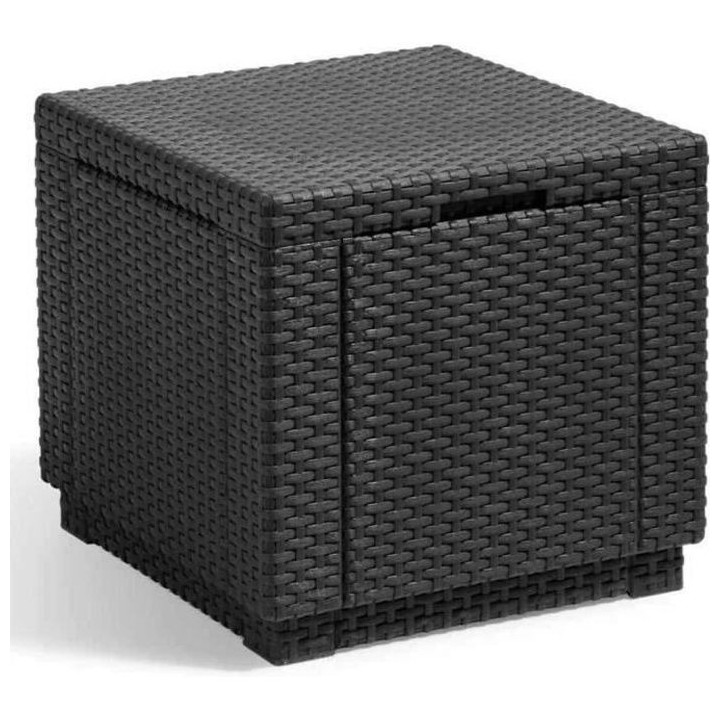 Allibert by KETER - Cube - Table basse de rangement - en résine - Gri