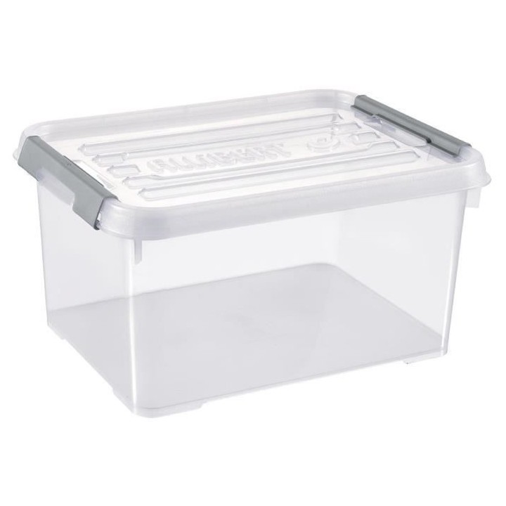CURVER | HANDY PLUS 15L CLIPS GRIS, Rangement, Transparent, 40 x 29 x