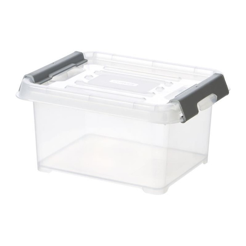 CURVER | HANDY PLUS 2L CLIPS GRIS , Rangement, Transparent, 21,5 x 17 x 11 cm