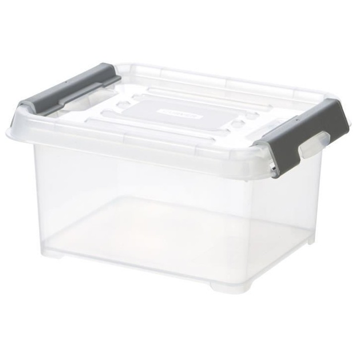 CURVER | HANDY PLUS 2L CLIPS GRIS , Rangement, Transparent, 21,5 x 17