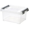 CURVER | HANDY PLUS 2L CLIPS GRIS , Rangement, Transparent, 21,5 x 17 x 11 cm