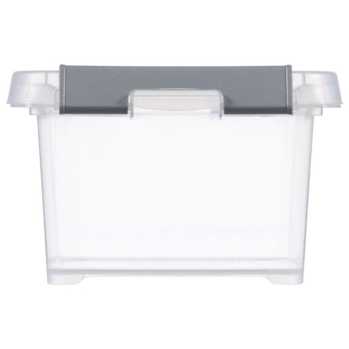 CURVER | HANDY PLUS 2L CLIPS GRIS , Rangement, Transparent, 21,5 x 17