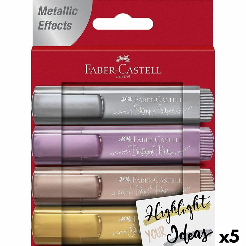 boîte de marqueurs Faber-Castell métallique 4 Pièces 5 Unités (5-12 mm)