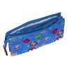 Trousse Fourre-Tout Triple Spiderman Team up Bleu 22 x 12 x 3 cm