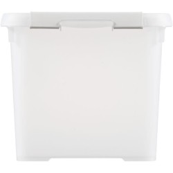 CURVER | HANDY PLUS 20L CLIPS BLANC - 100% RECYCLE, Rangement, Milky, 40 x 29 x 26 cm