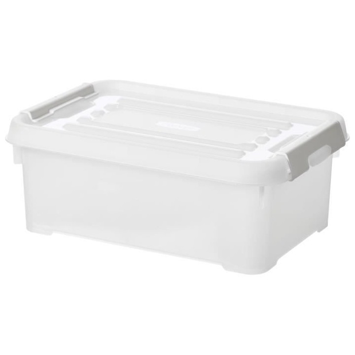 CURVER | HANDY PLUS 4L CLIPS BLANC - 100% RECYCLE, Rangement, Milky,