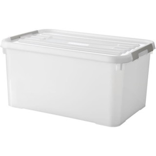 CURVER | HANDY PLUS 50L CLIPS BLANCS - 100% RECYCLE, Rangement, Milky