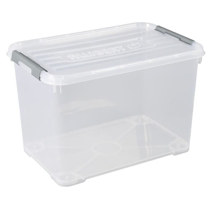 CURVER | HANDY PLUS 65L CLIPS BLANC - 100% RECYCLE, Rangement, Milky,