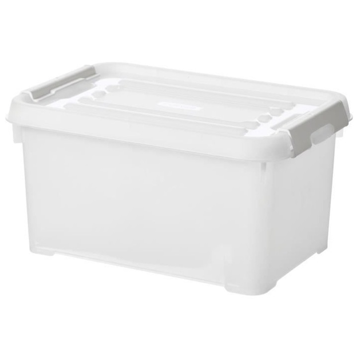 CURVER | HANDY PLUS 6L CLIPS BLANC - 100% RECYCLE, Rangement, Milky, 2