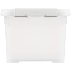 CURVER | HANDY PLUS 6L CLIPS BLANC - 100% RECYCLE, Rangement, Milky, 29,4 x 19,4 x 15 cm