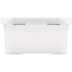 CURVER | HANDY PLUS 12L CLIPS BLANC - 100% RECYCLE, Rangement, Milky, 40 x 29 x 15 cm