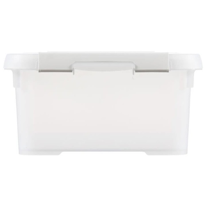 CURVER | HANDY PLUS 12L CLIPS BLANC - 100% RECYCLE, Rangement, Milky,