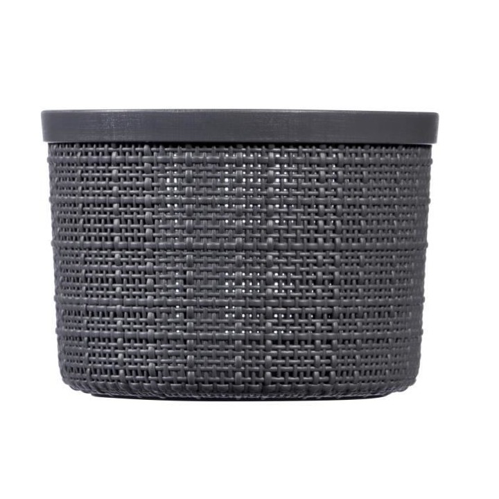 CURVER Boite ronde en jute avec couvercle - 2 L - 100% Recyclé