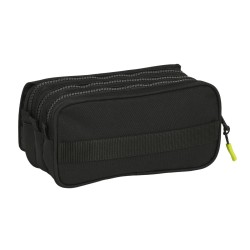 Trousse Fourre-Tout Triple Munich Negro Noir (21,5 x 10 x 8 cm)