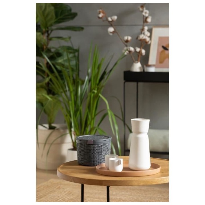 CURVER Boite ronde en jute avec couvercle - 2 L - 100 % Recyclé