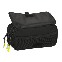 Trousse Fourre-Tout Triple Munich Negro Noir (21,5 x 10 x 8 cm)