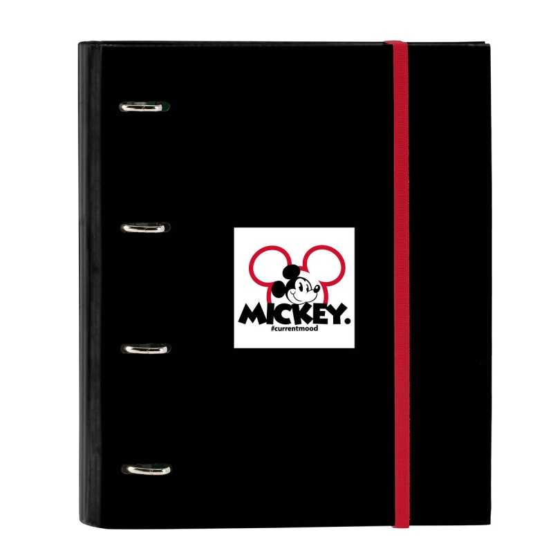 Reliure à anneaux Mickey Mouse Clubhouse Mickey mood Rouge Noir (27 x 32 x 3.5 cm)